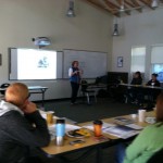 At our first workshop, Dr. Kim Haverkos (Thomas More College, Education) engages high school teachers in understanding NGSS practices and application in their classrooms.