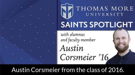 Saints Spotlight alumnus/faculty member Austin Corsmeier '16