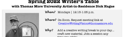 Creative Writing Vision Spring 2022 Writer’s Table