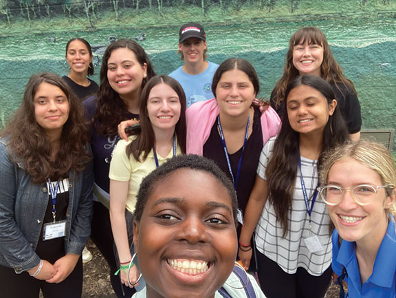 Tech Girls during a summer 2023 visit to the Biology Field Station.